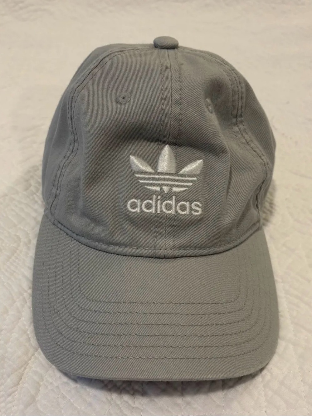 adidas Women’s Gray Hat with Embroidered Logo